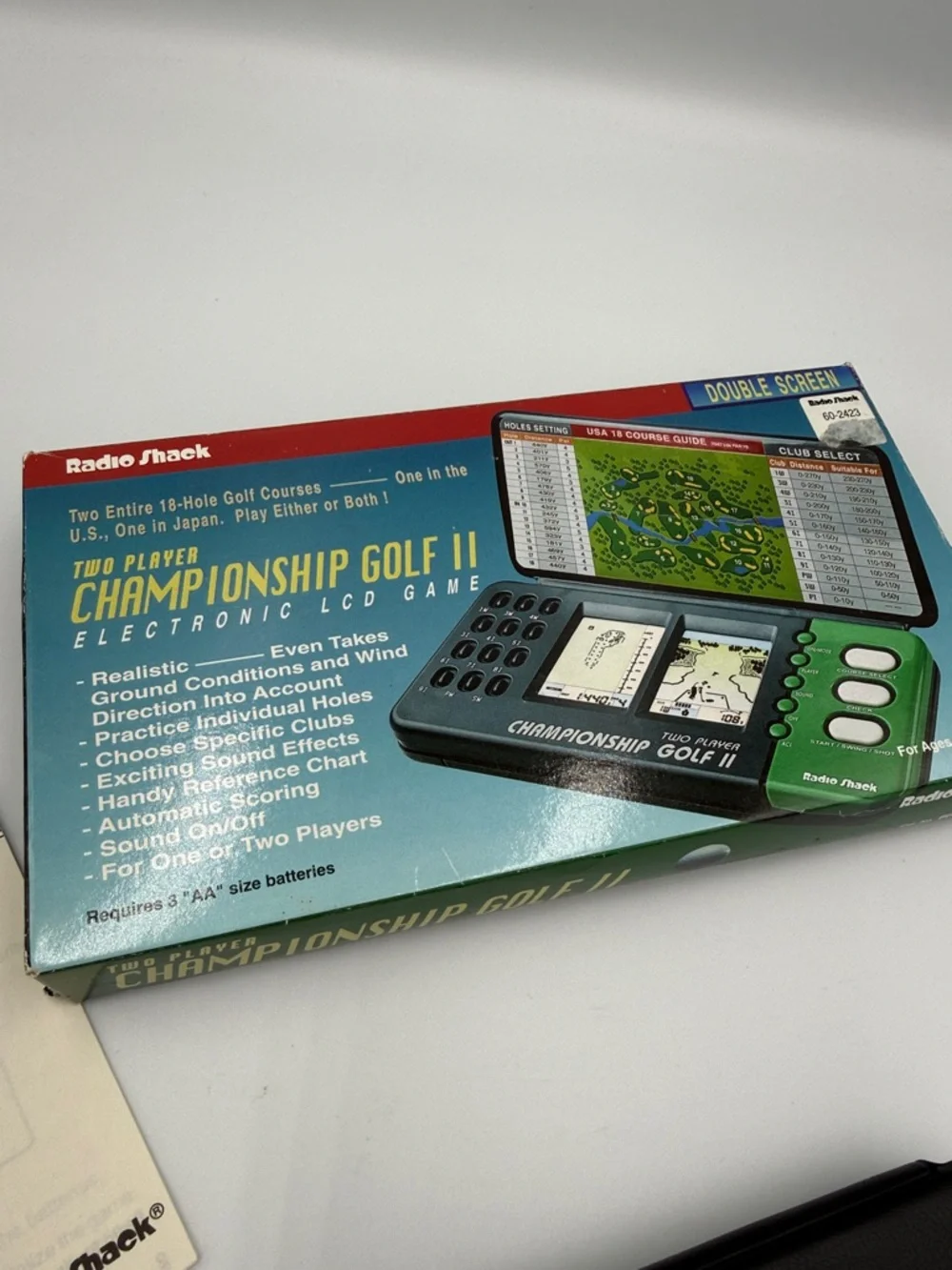 Championship Golf II Electronic Handheld Game - Radio Shack Green/Black